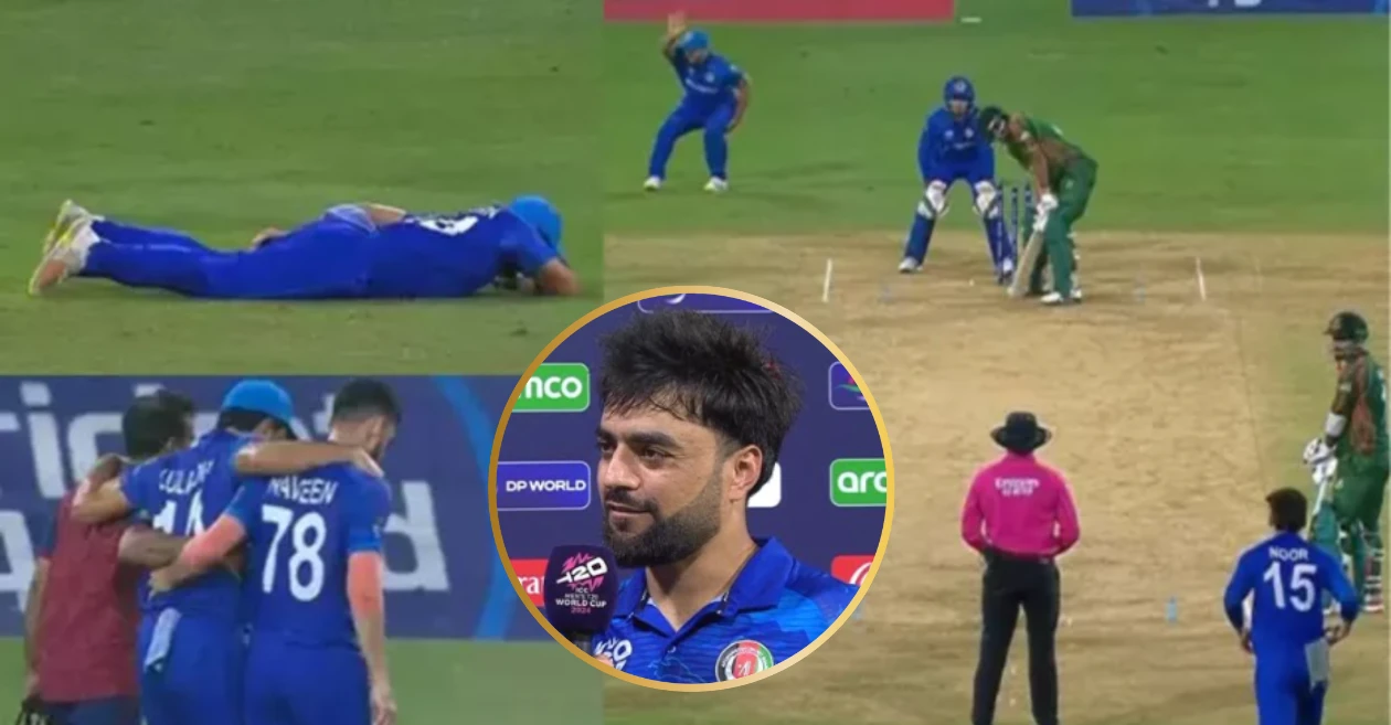 Rashid Khan reacts to cheating accusations amid Gulbadin Naib drama during Afghanistan’s victory over Bangladesh | T20 World Cup