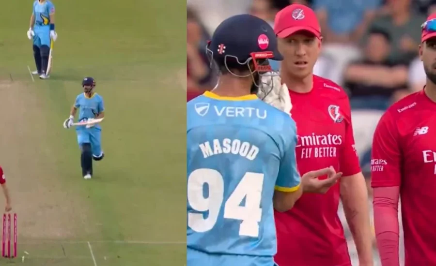 Reason why Shan Masood remains not out despite getting hit wicket and run out on the same ball in T20 Blast 2024