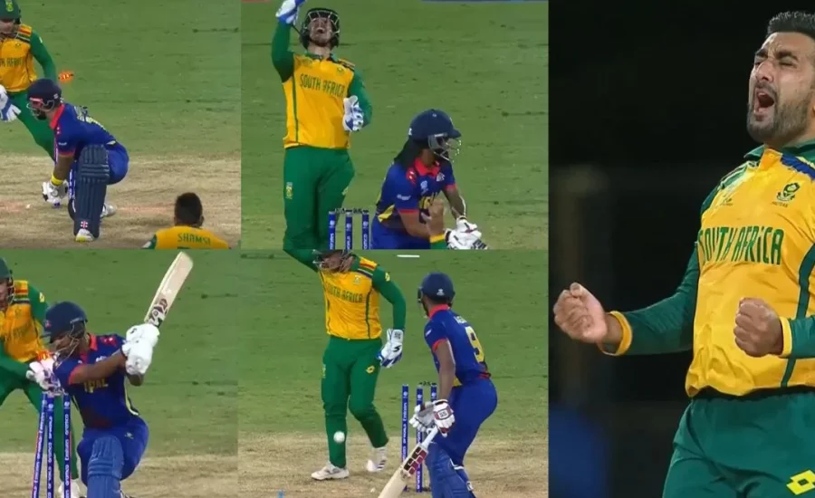 Tabraiz Shamsi’s stunning four-wicket haul spell in South Africa’s victory over Nepal | T20 World Cup