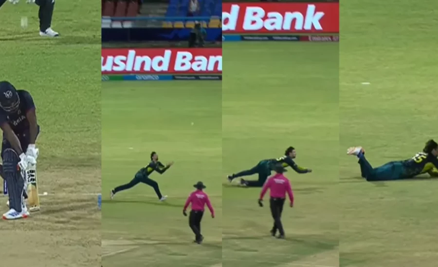 T20 World Cup : Tim David takes a splendid running catch to dismiss Ben Shikongo in AUS vs NAM game