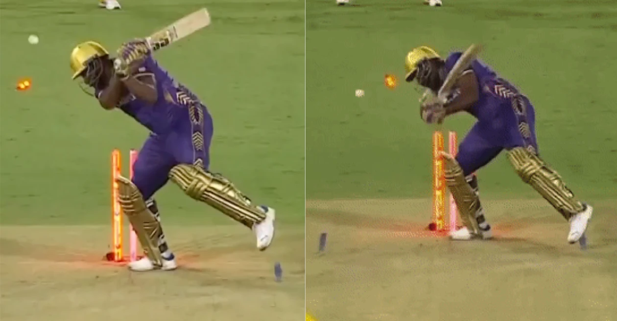 Andre Russell smacks his own stumps in MCL 2024