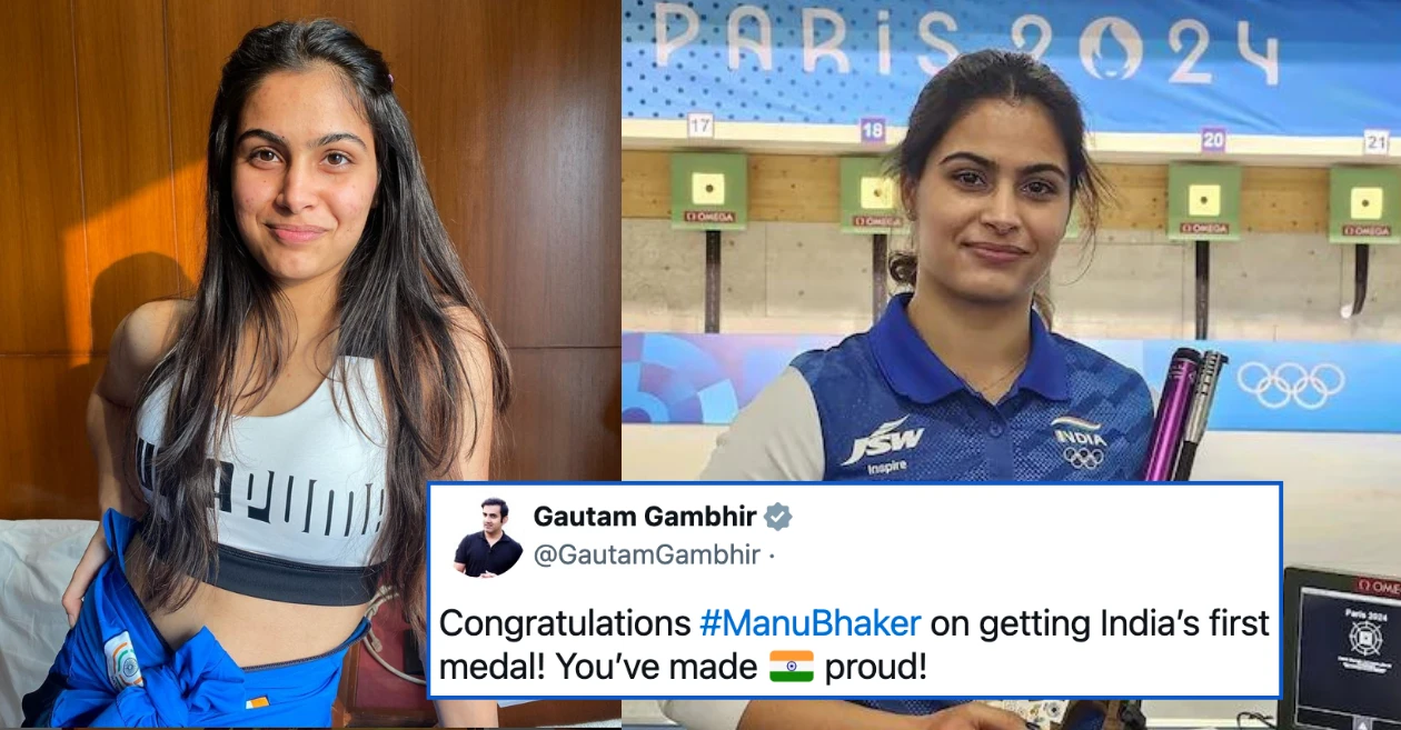 Indian cricket fraternity reacts to Manu Bhaker winning bronze medal at Paris Olympics 2024