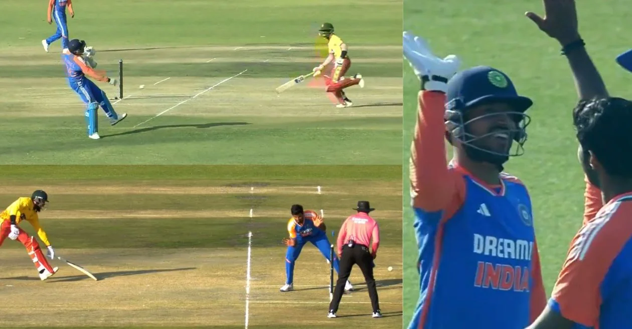 Dhruv Jurel hits the bullseye to run out Wellington Masakadza in ZIM vs IND 2nd T20I