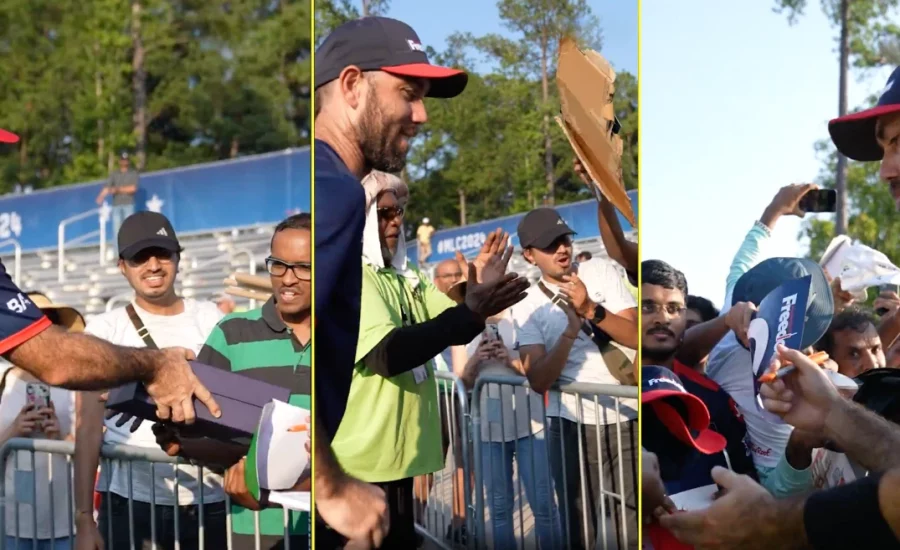 Glenn Maxwell gifts his POTM award to a fan after Washington Freedom’s victory