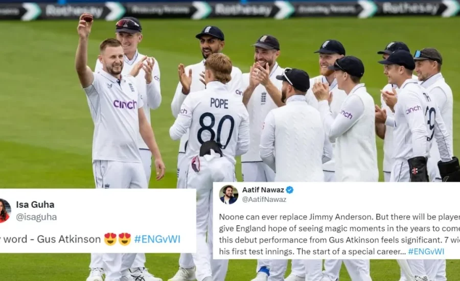 Fans react as England dominates Day 1 after Gus Atkinson rips apart West Indies on his Test debut at Lord’s