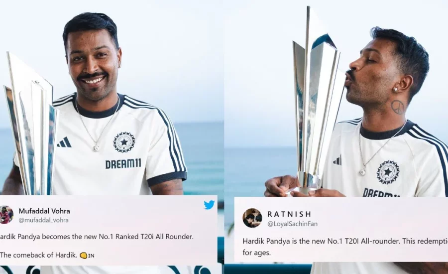 Fans lavish praise on Hardik Pandya as he becomes No. 1 all-rounder in ICC T20I Rankings