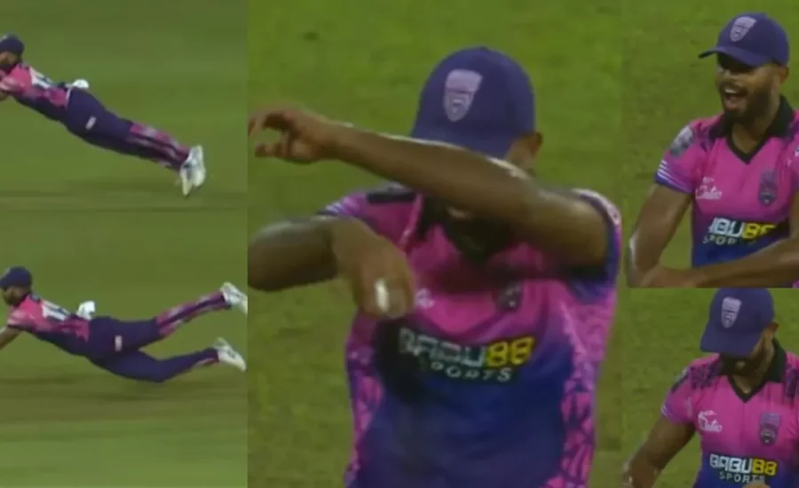 Isitha Wijesundara dances in ecstasy after pulling off a stunner to dismiss Mohammad Haris | LPL 2024, Eliminator