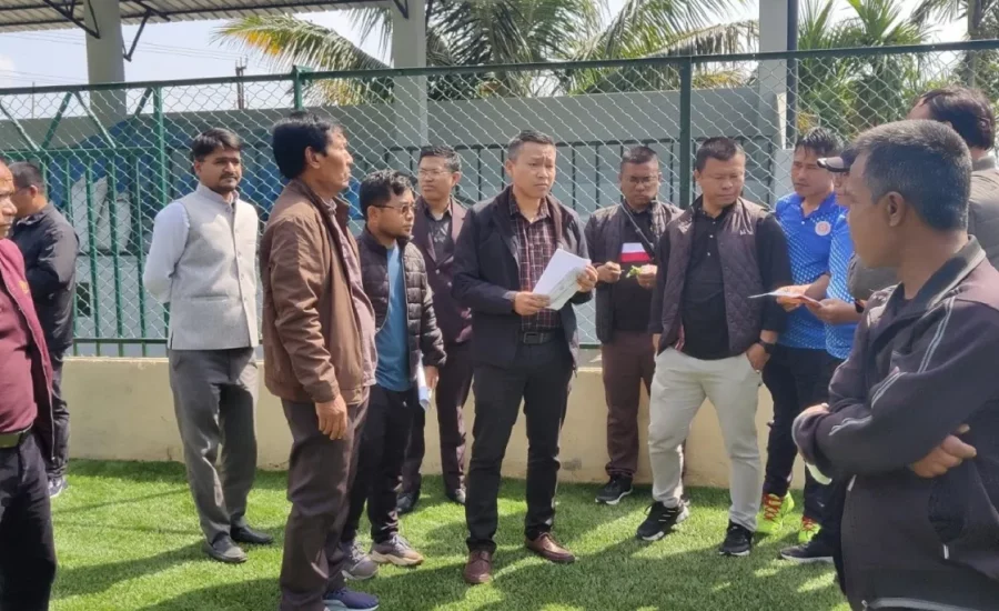 Sports and Youth Services Minister in MSSC Kawnpui Football Ground a hawng