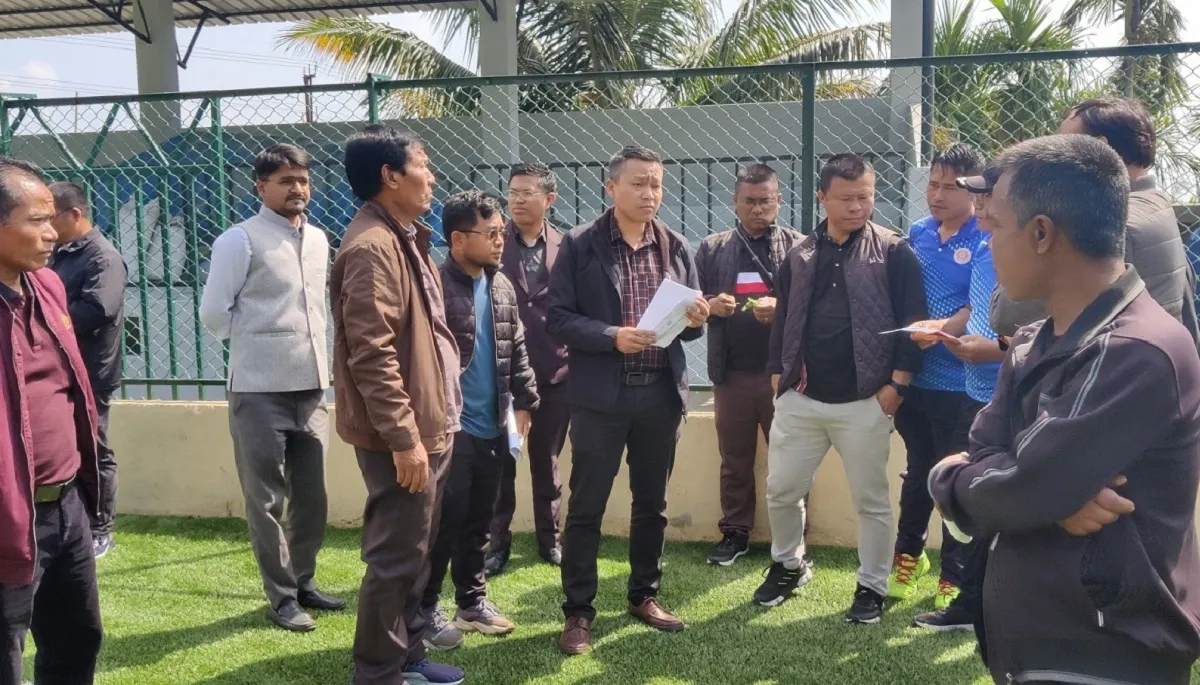 Sports and Youth Services Minister in MSSC Kawnpui Football Ground a hawng