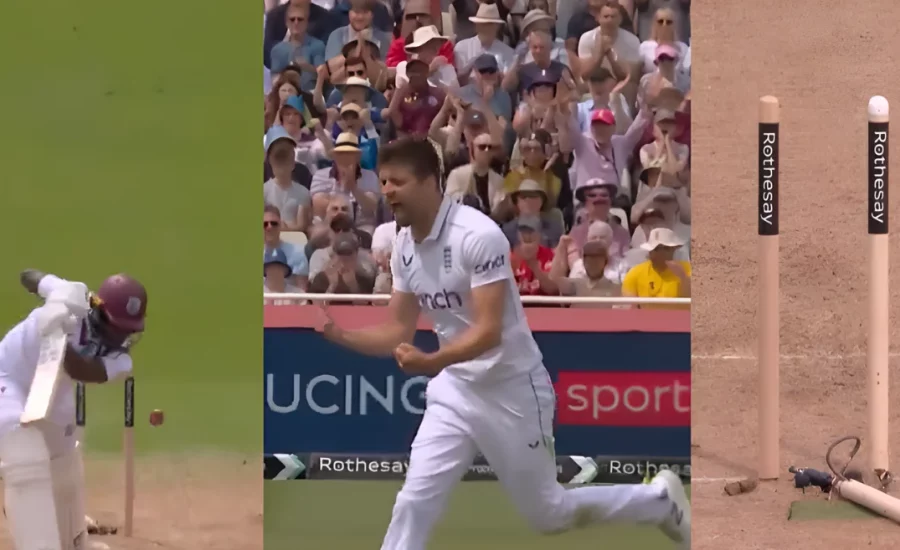 ENG vs WI : Mark Wood’s cleans up Kirk McKenzie with an absolute peach on Day 1 of the 3rd Test