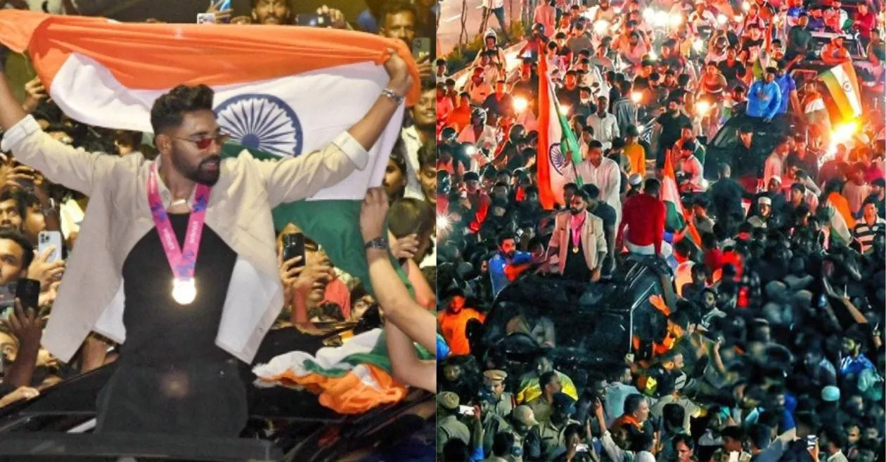 Mohammed Siraj receives rousing welcome in Hyderabad after India’s T20 World Cup victory