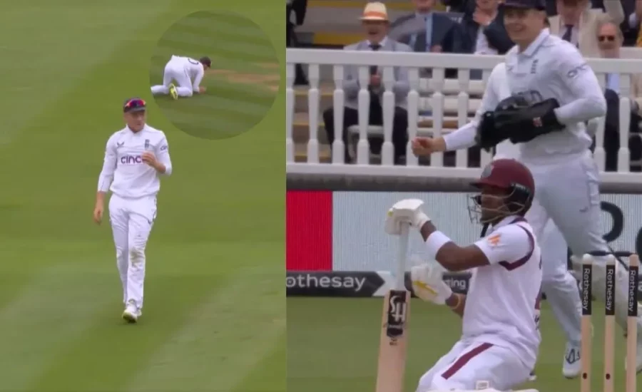 ENG vs WI : Ollie Pope’s stunning catch to dismiss Kavem Hodge on Day 1 of the Lord’s Test