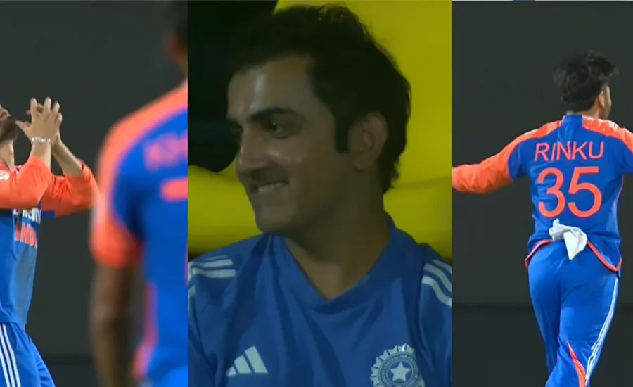 Gautam Gambhir bursts into smile after Rinku Singh takes maiden T20I wicket in SL vs IND Super Over thriller