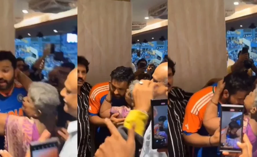 Rohit Sharma’s mother hugs and kisses son in heartwarming moment; skips doctor’s appointment to attend Wankhede ceremony