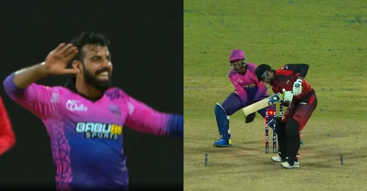 Shadab Khan picks up a hat-trick against Kandy Falcons in LPL 2024