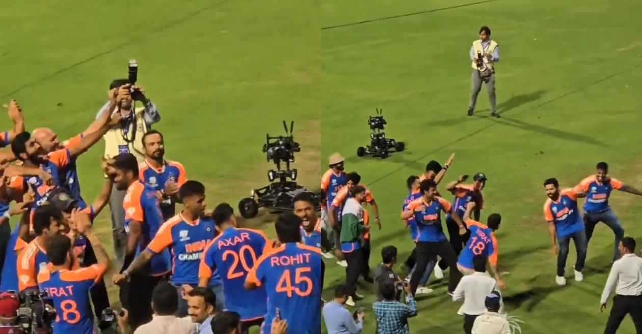 Virat Kohli, Rohit Sharma and other Indian players dance on ‘Chak De India’ song at Wankhede stadium