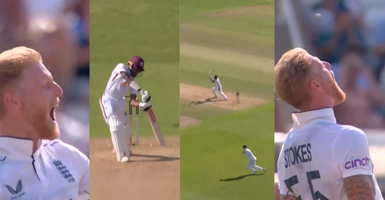 ENG vs WI : Ben Stokes celebrates aggressively after dismissing Alick Athanaze