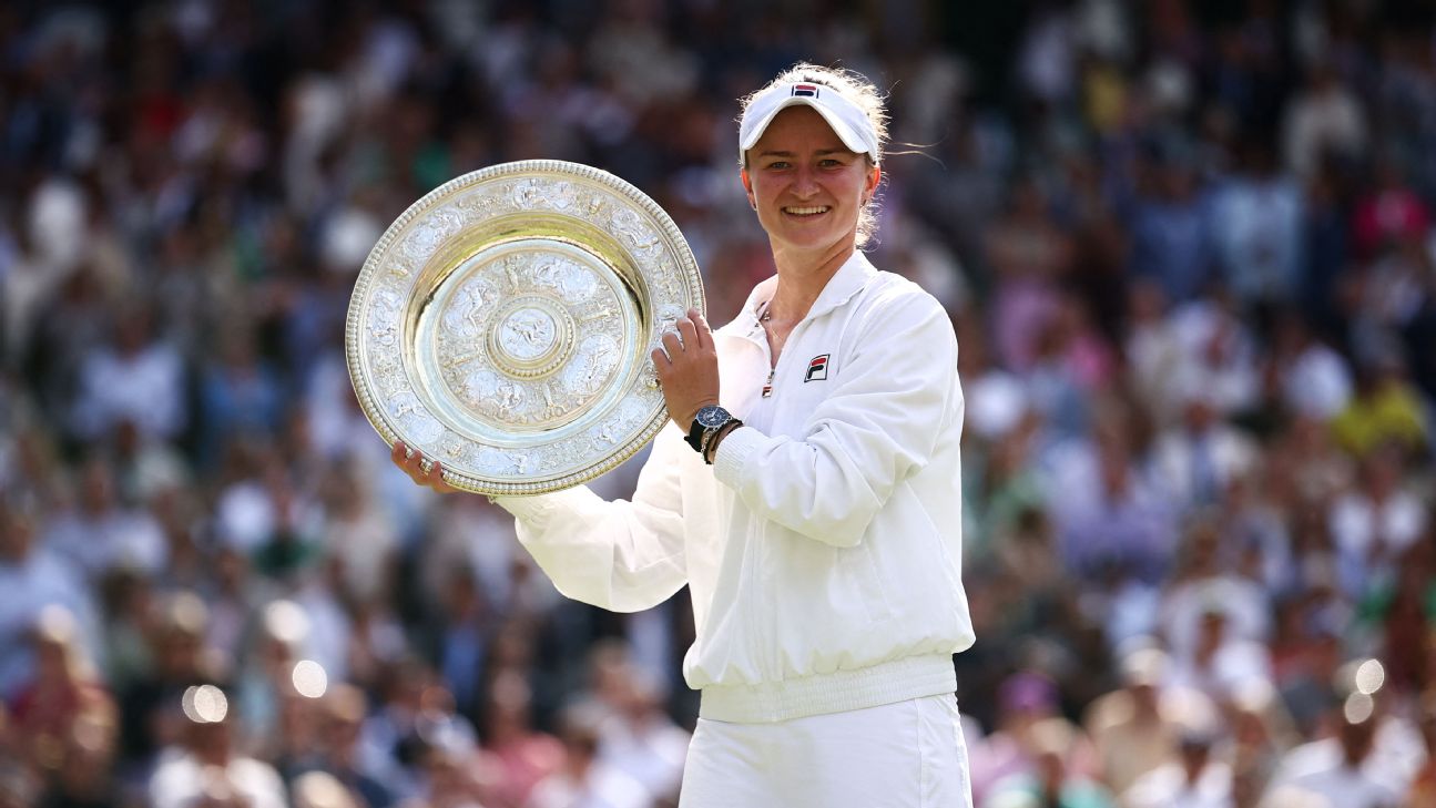 Wimbledon winners Krejcikova, Alcaraz among tennis’s top 10