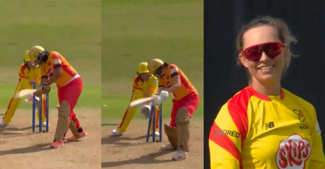 Ashleigh Gardner cleans up Richa Ghosh and Emily Arlott with back-to-back yorkers in The Hundred Women 2024