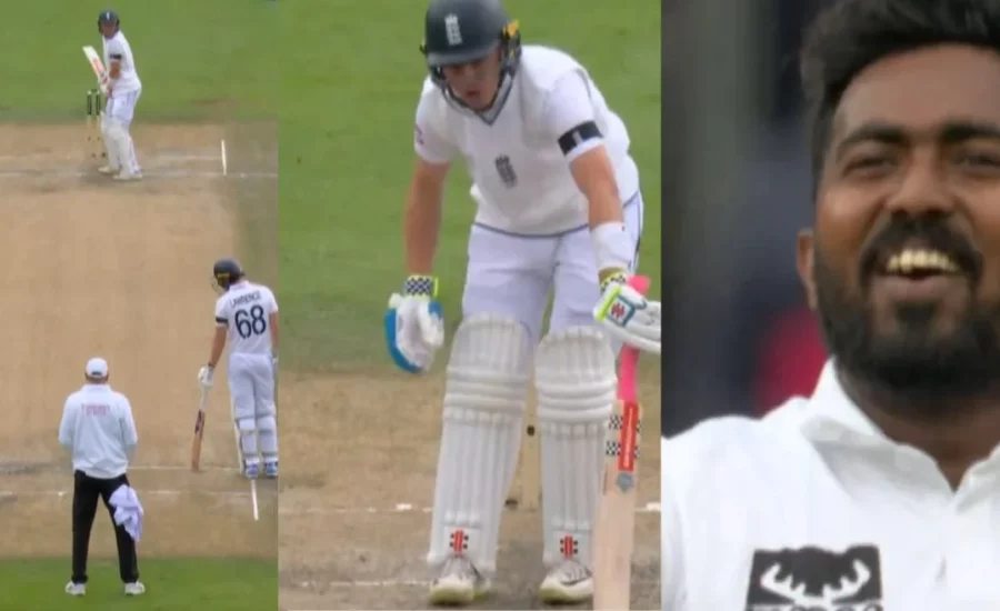 Asitha Fernando takes down England’s captain Ollie Pope with an unplayable ball on Day 2 of ENG vs SL Test