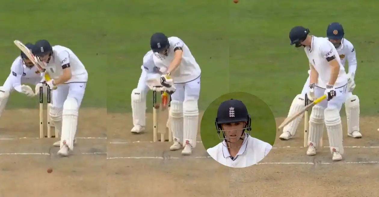 ENG vs SL : Harry Brook left stunned after Prabath Jayasuriya cleans him up with a beauty on Day 2 of 1st Test