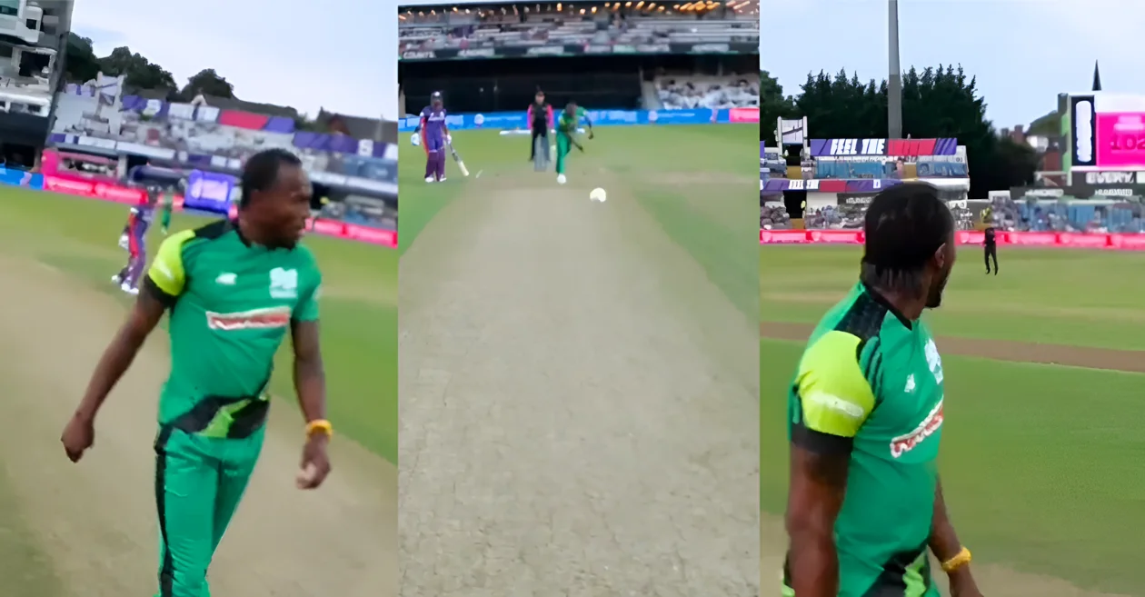 Batters’ cam catches Jofra Archer delivering a 91mph thunderbolt in The Hundred 2024