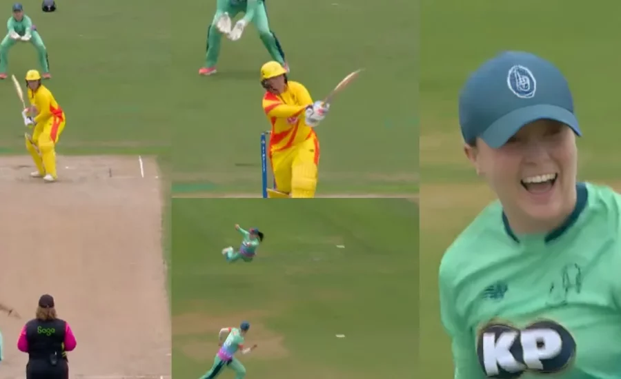 Mady Villiers pulls off a jaw-dropping flying catch in The Hundred 2024