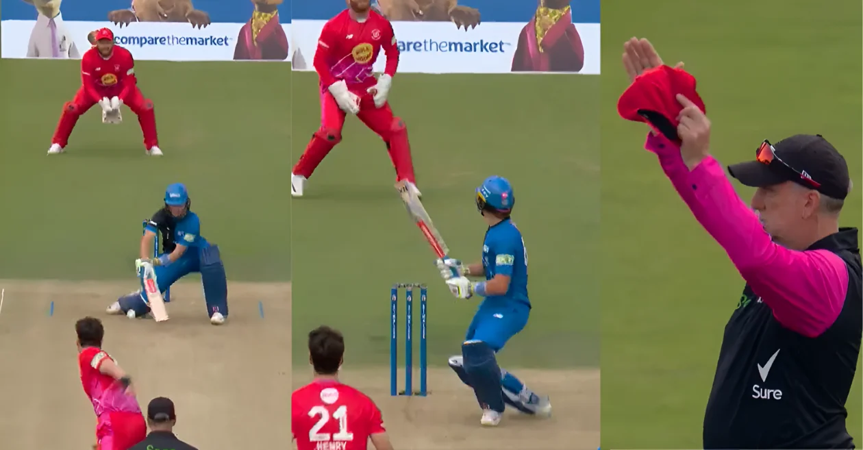 Ollie Pope executes a flawless reverse ramp shot for a six off Matt Henry in The Hundred 2024