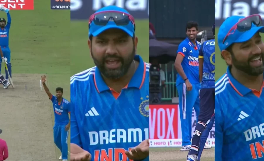 Rohit Sharma hilariously trolls Washington Sundar in the first ODI against Sri Lanka