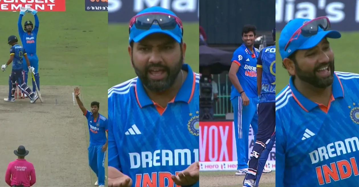 Rohit Sharma hilariously trolls Washington Sundar in the first ODI against Sri Lanka