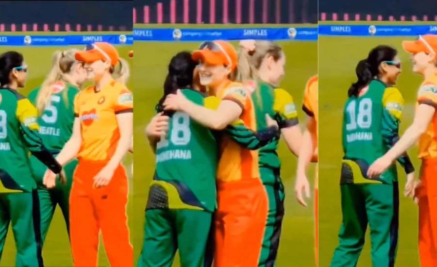 Ellyse Perry warmly hugs Smriti Mandhana after Birmingham Phoenix vs Southern Brave’s game | The Hundred Women 2024