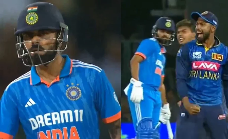 SL vs IND : Virat Kohli gets an animated send-off from Sadeera Samarawickrama in the 3rd ODI