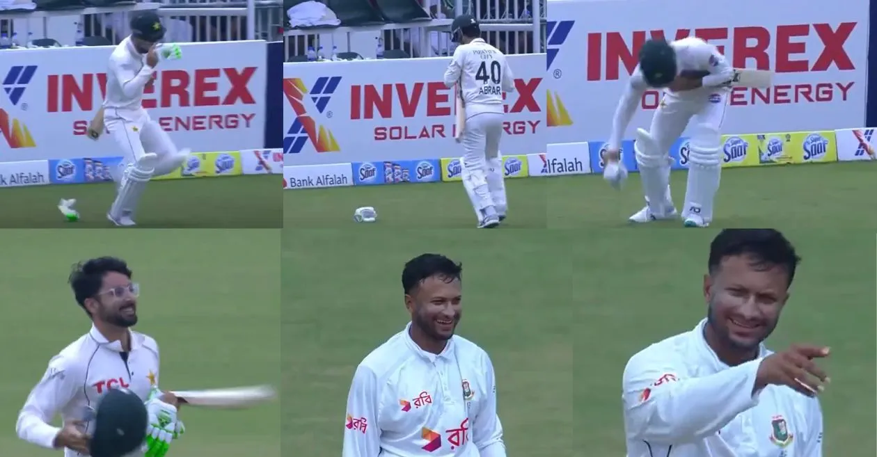 PAK vs BAN : Abrar Ahmed sprints to avoid time-out dismissal on Day 4 of second Test