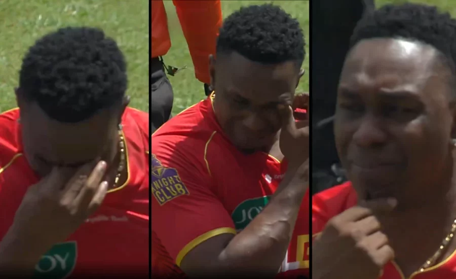 Dwayne Bravo breaks down in tears after playing his last CPL T20 match