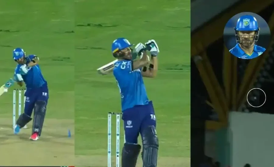 Faf du Plessis slams Mohammad Amir for a huge six in CPL 2024