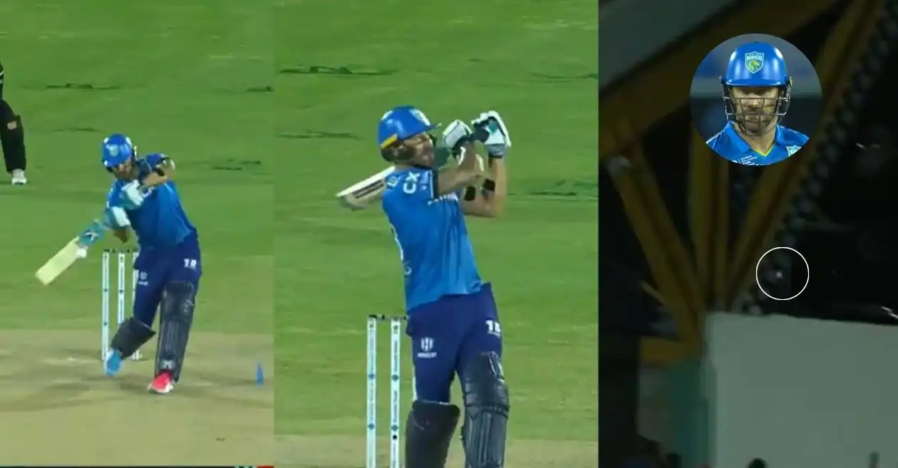 Faf du Plessis slams Mohammad Amir for a huge six in CPL 2024