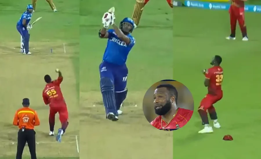 Kieron Pollard deceives Bhanuka Rajapaksa with a brilliant slower ball in CPL 2024