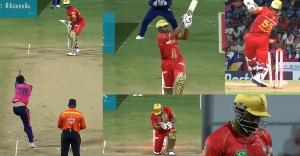 Kieron Pollard falls victim to Naveen ul Haq’s trap on a crucial juncture in CPL 2024