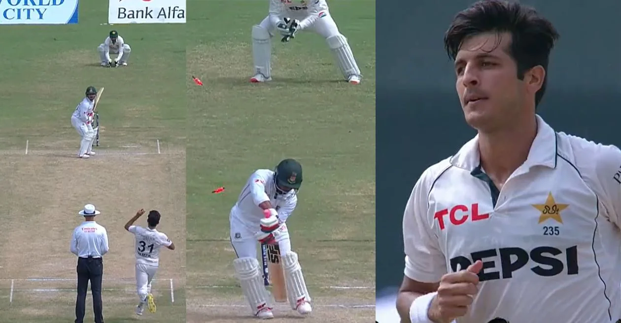 PAK vs BAN : Mir Hamza delivers an absolute peach to send Zakir Hasan packing on Day 5 of 2nd Test