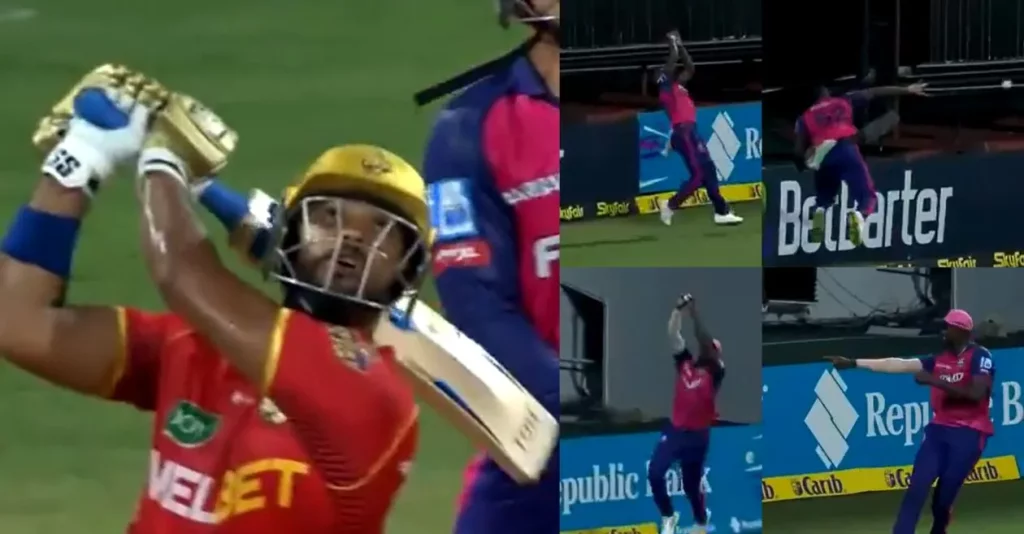 Rovman Powell and Jason Holder team up to take a brilliant catch in CPL 2024