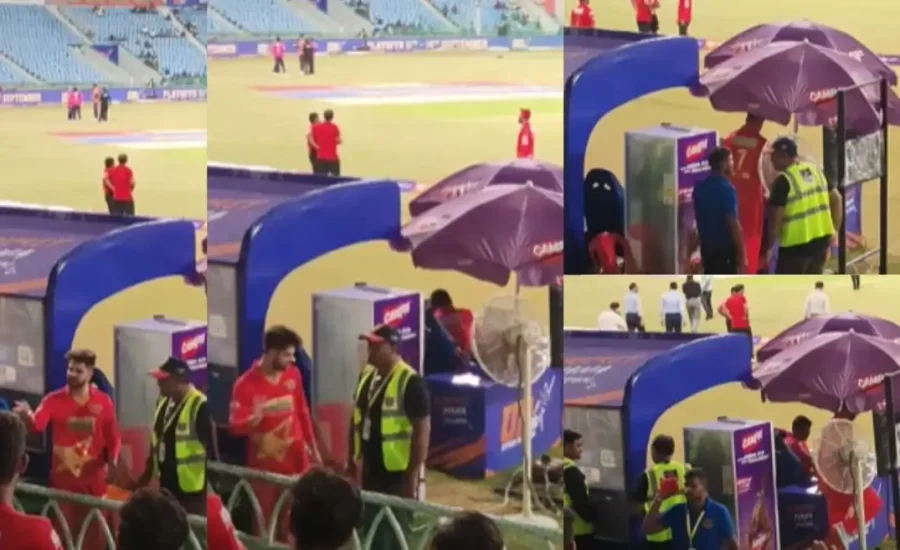 Sameer Rizvi gifts signed jersey to a fan during Kanpur Superstars vs Gorakhpur Lions game at UP T20 League 2024