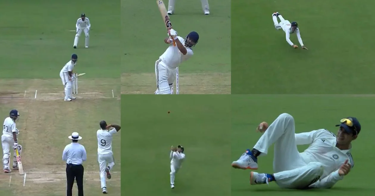 Shubman Gill executes a breathtaking catch to dismiss Rishabh Pant in the Duleep Trophy 2024-25