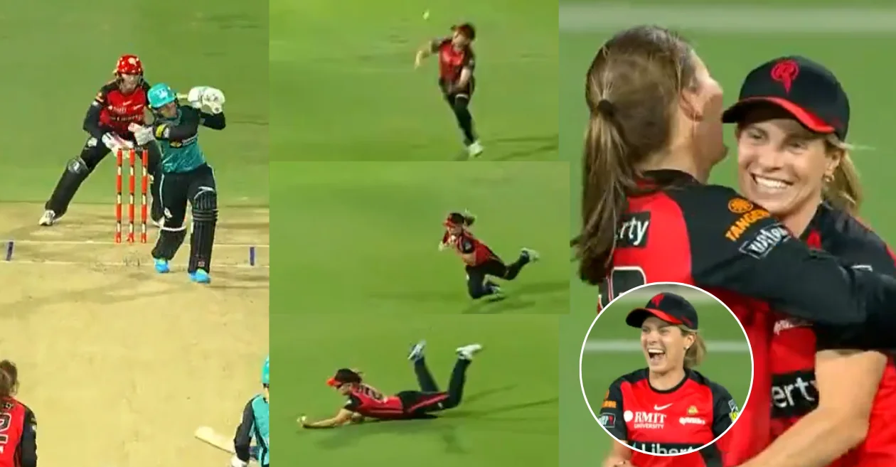 WBBL 2024 : Sophie Molineux pulls of a juggling catch to dismiss Lauren Winfield-Hill