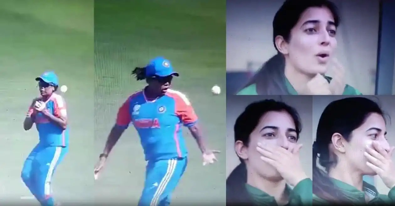 Aliya Riaz burst into laughter after Asha Sobhana drops a sitter in IND vs PAK game at Women’s T20 World Cup 2024