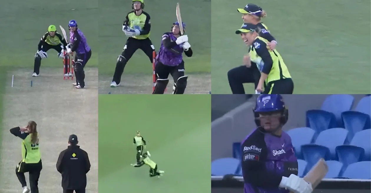 Georgia Adams takes a breathtaking catch to dismiss Lizelle Lee in the WBBL 2024