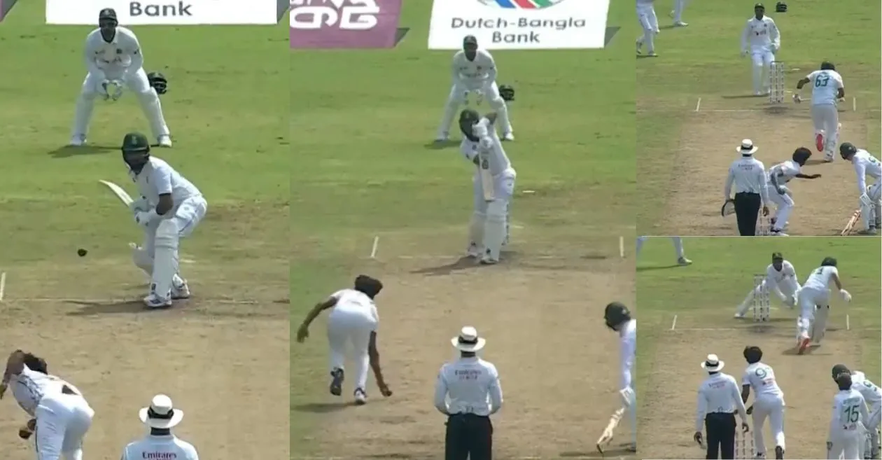 BAN vs SA : Hasan Mahmud’s comedy of errors allows Dane Piedt to escape a run-out on Day 2 of the first Test