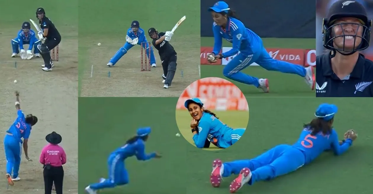 INDW vs NZW : Jemimah Rodrigues plucks a stunner to dismiss Sophie Devine in the 2nd ODI