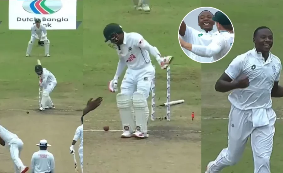 BAN vs SA : Kagiso Rabada bowls an absolute peach of a delivery to dismiss Mushfiqur Rahim on Day 3 of the first Test