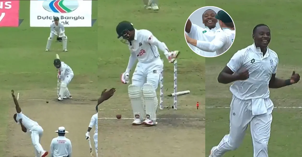 BAN vs SA : Kagiso Rabada bowls an absolute peach of a delivery to dismiss Mushfiqur Rahim on Day 3 of the first Test