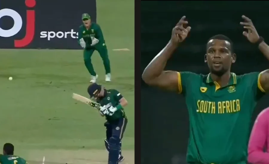 Lizaad Williams’ unique celebration after dismissing Andrew Balbirnie in IRE vs SA 1st ODI